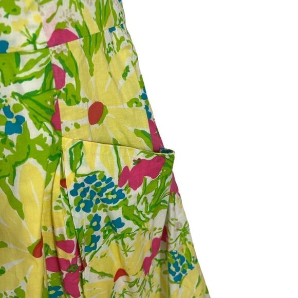 Lilly Pulitzer Strapless Yellow and Pink Floral Cocktail Dress Size 4 - Picture 5 of 6